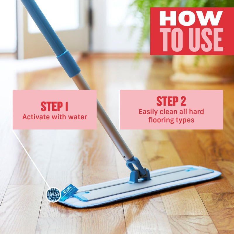 E-Cloth Deep Clean Microfiber Mop - Reusable Mop Pad for Home Cleaning, Hard Floors, Wood, Tile, or Laminate, Machine Washable, Use Wet for Cleaning or Dry for Dusting, No Refills or Spray Needed - Image 5